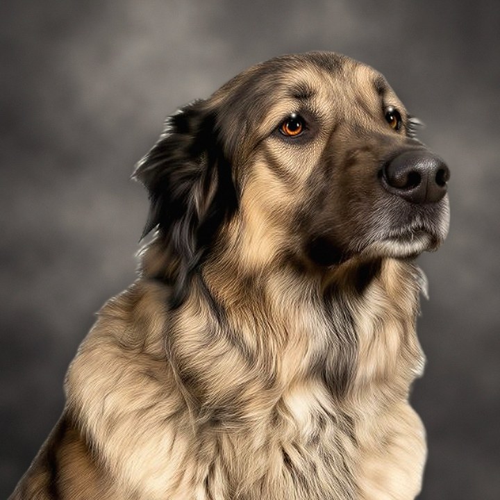Ash, a long-haired sable dog